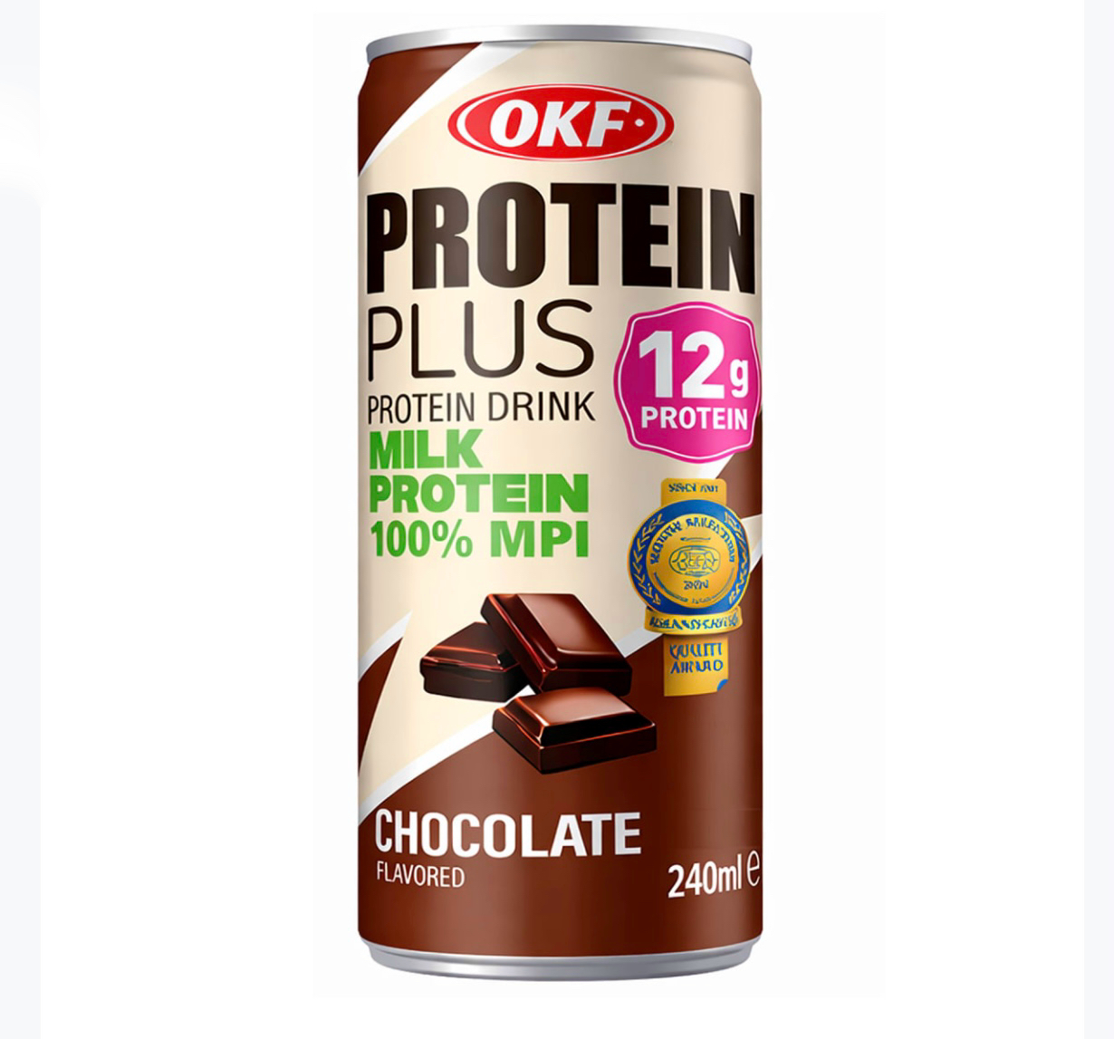 نوشیدنی پروتئین پلاس OKF با طعم شکلات 240ml